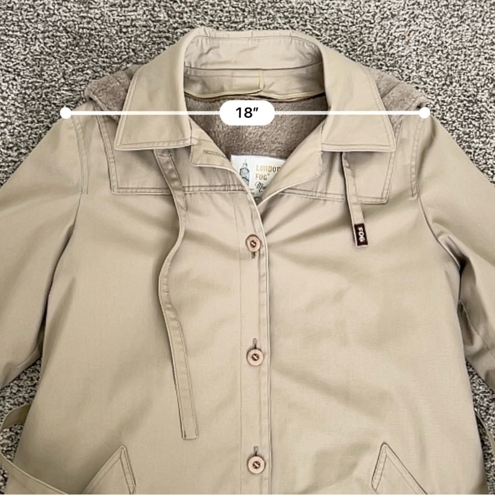 Vintage London Fog Mac Trench Coat - Size 14P - Old Money Light Academia Preppy - Picture 9 of 11